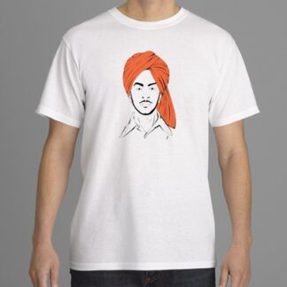 Geoxis T Shirt with Bhagat Singh Black Design