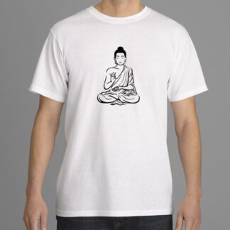 Geoxis T Shirt with Budhha (Black and White)