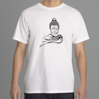 Geoxis T Shirt with Budhha (Black and White) design